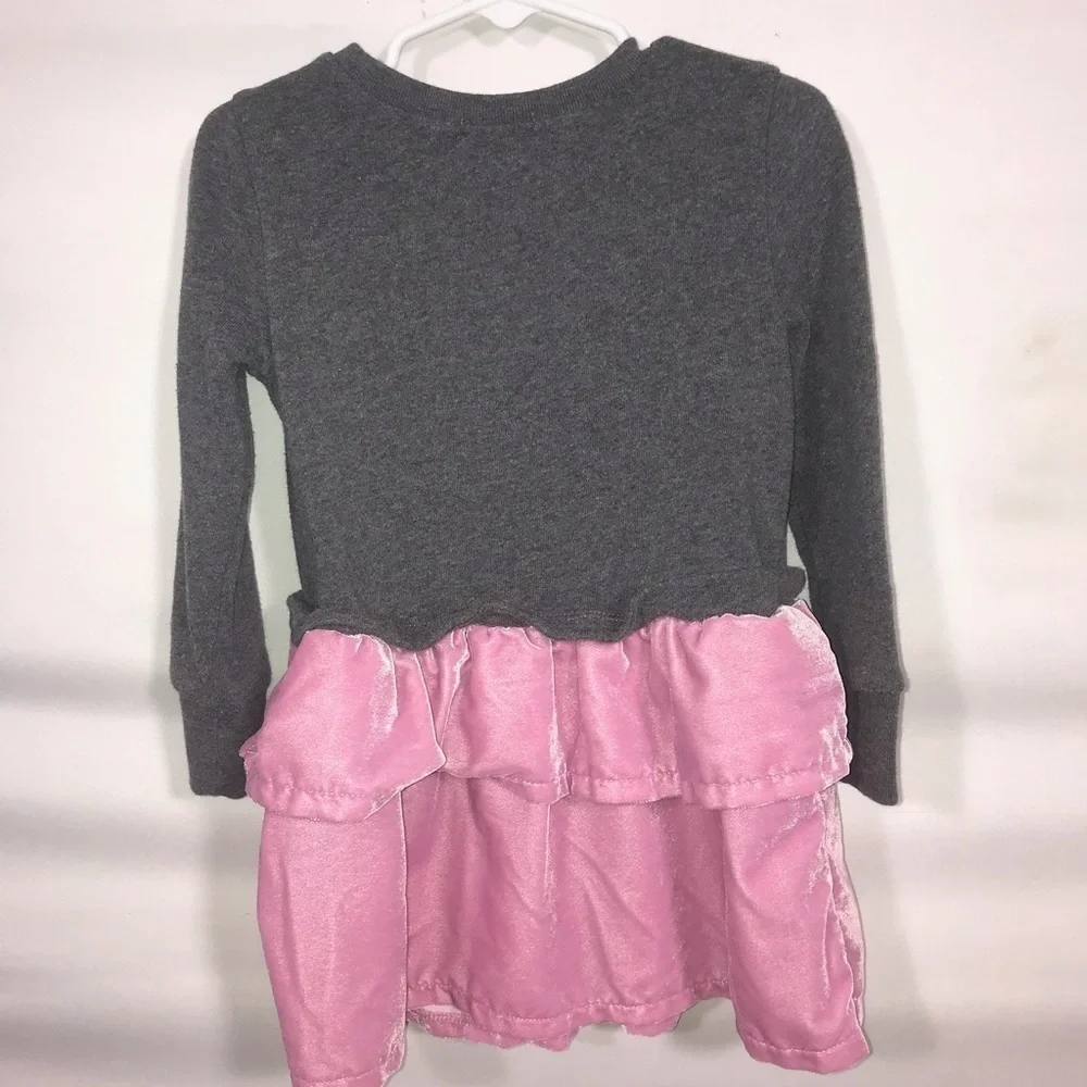 Crewcuts Grey & Pink Velvet Dress - Picture 10 of 16